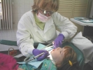 girl in dentists chair