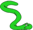 green cartoon snake