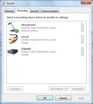 audio devices for windows 8
