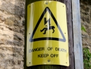 aversive danger of death keep off sign