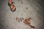 blood splatter on street med