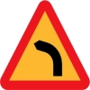 dangerous bend bend to left