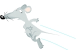 mouse cartoon running indistinct