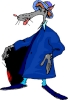 rat cartoon blue coat standing dandy
