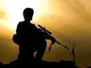 soldier sniper at sunset 1024x768