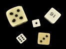 gambling dice white mixed size