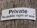 therapy private no right of way sign