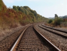 trains tracks into distance